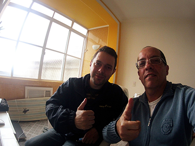 David Cardoso (à direita) realiza curso de produção de eBooks com Jean Pluvinage, diretor da FoxTablet