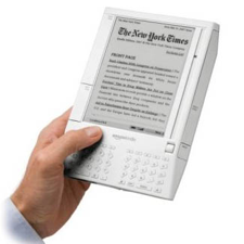 O primeiro modelo do Kindle, lançado em 2007.
